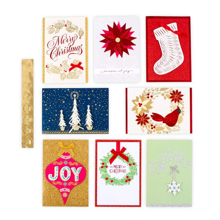 Hallmark Handcrafted Holidays Assorted Christmas Cards In Designed Box Pack Of 24