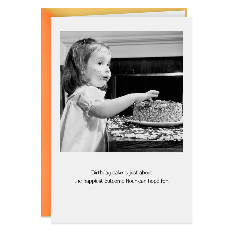 hallmark Happiest Outcome for Flour Funny Birthday Card