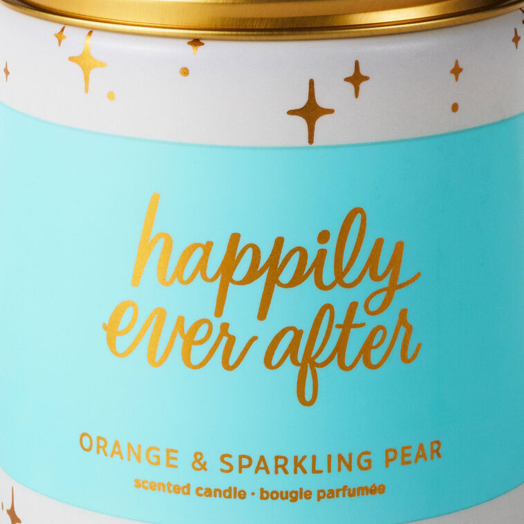Hallmark Happily Ever After Orange And Sparkling Pear Scented Jar Candle 7 Oz