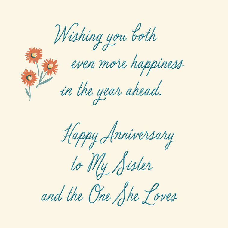 Hallmark Happiness Ahead Anniversary Card For Sister And Her Love