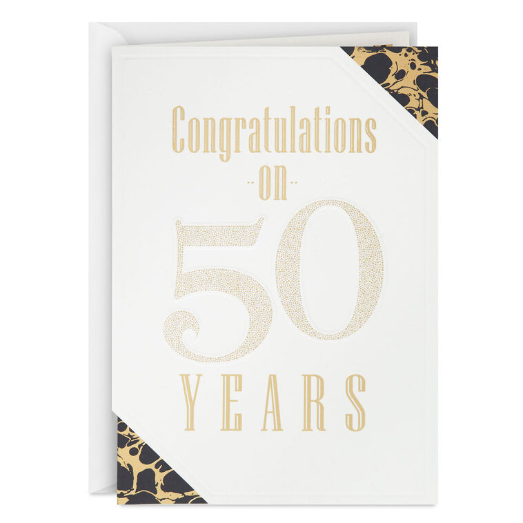 hallmark Happiness and Pride Side by Side 50th Anniversary Card