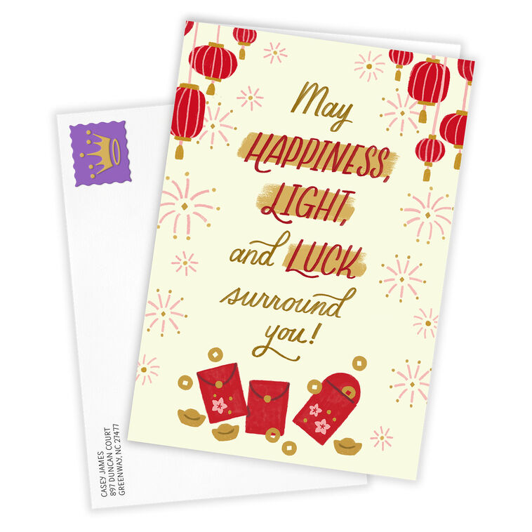 Hallmark Happiness Light And Luck Custom Lunar New Year Card