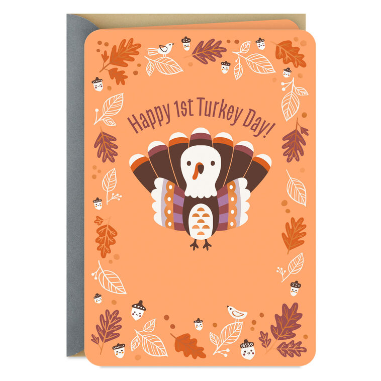 hallmark Happy 1st Turkey Day Baby's First Thanksgiving Card