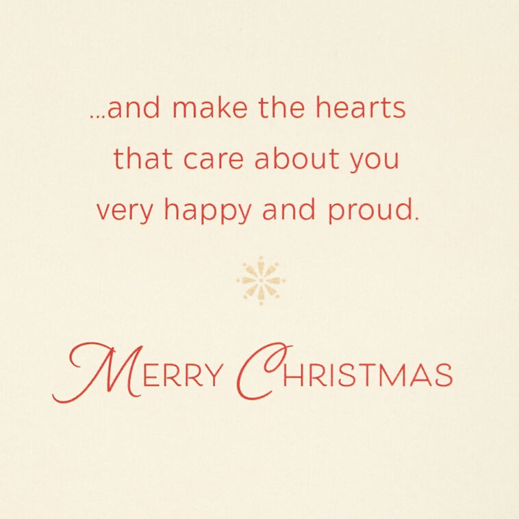 Hallmark Happy And Proud Christmas Card For Daughter And Son-in-Law