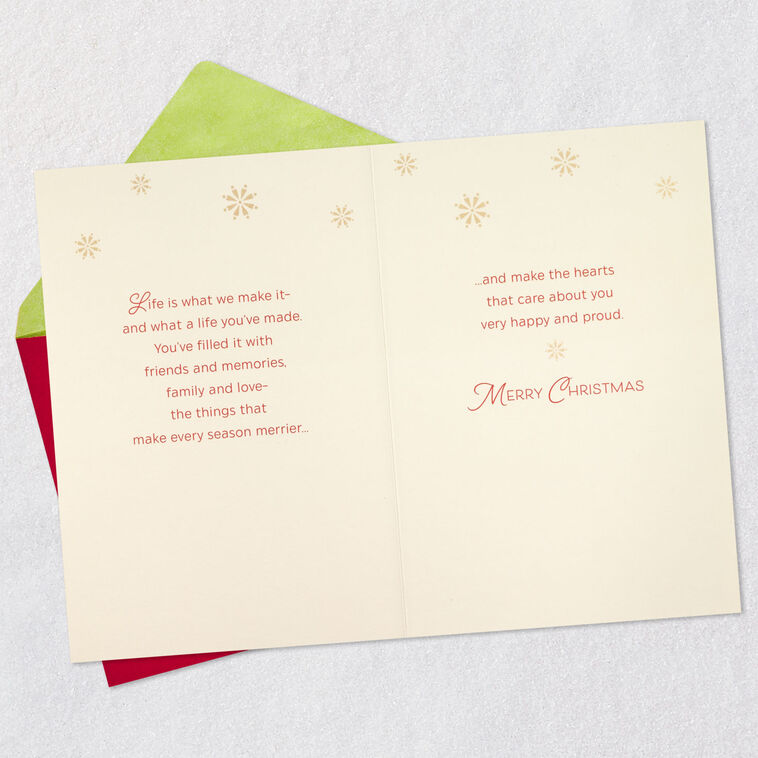 Hallmark Happy And Proud Christmas Card For Daughter And Son-in-Law