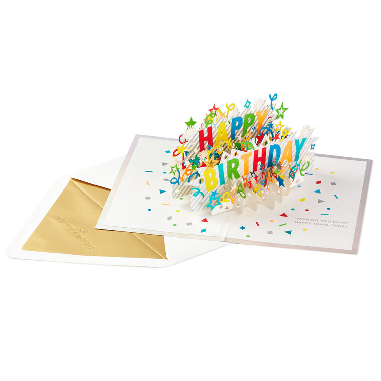 Hallmark Happy Birthday Cake 3D Pop-Up Birthday Card