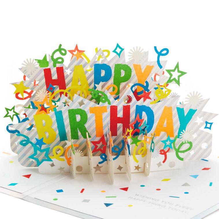 hallmark Happy Birthday Cake 3D Pop-Up Birthday Card
