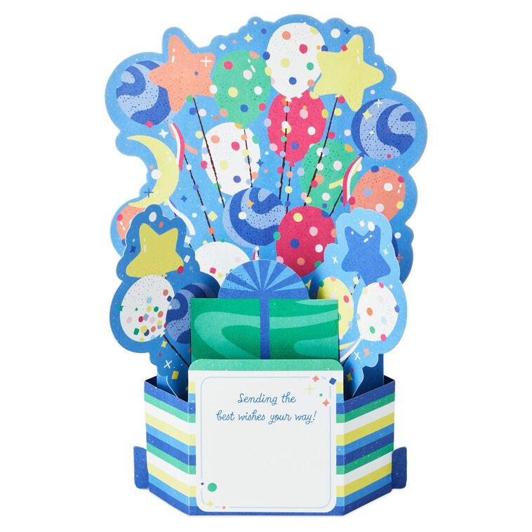 Hallmark Happy Birthday Cake And Balloons Musical 3D Pop-Up Birthday Card With Light