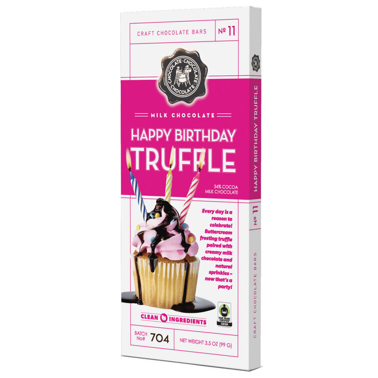 hallmark Happy Birthday Truffle Milk Chocolate Bar 3.5 oz