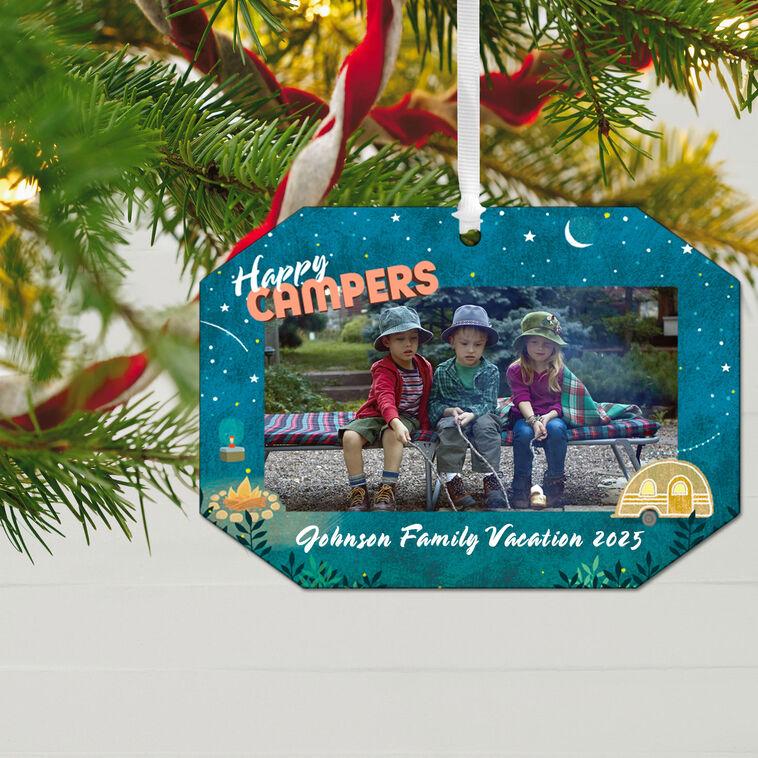 Hallmark Happy Campers Metal Personalized Ornament Custom Photo And Text