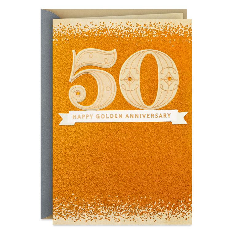 hallmark Happy Golden Anniversary 50th Anniversary Card
