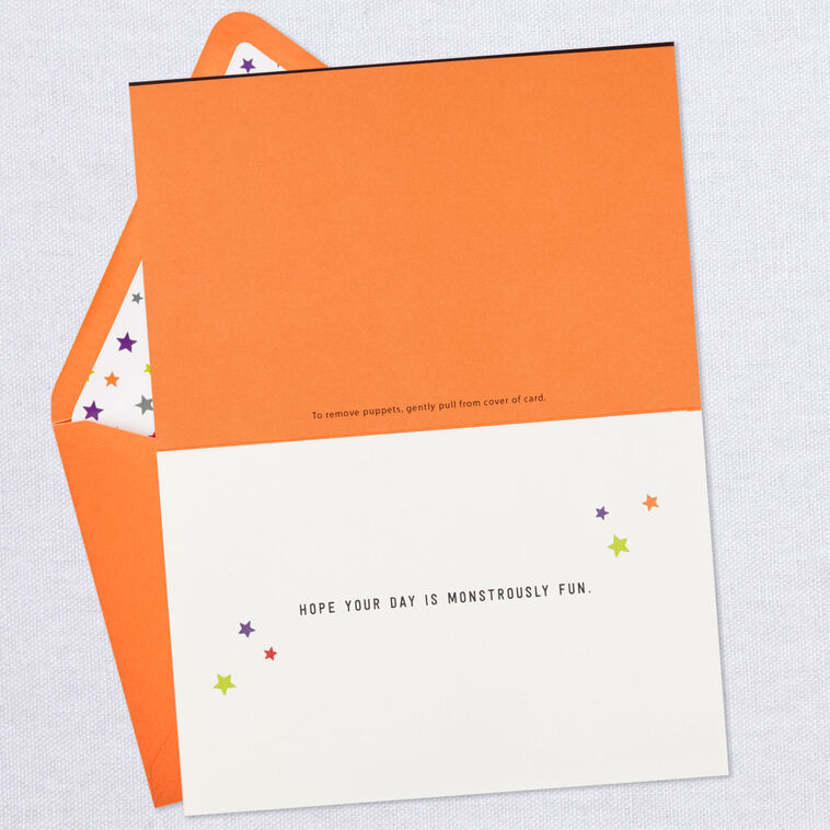 Hallmark Happy Halloween Card With Felt Finger Puppets