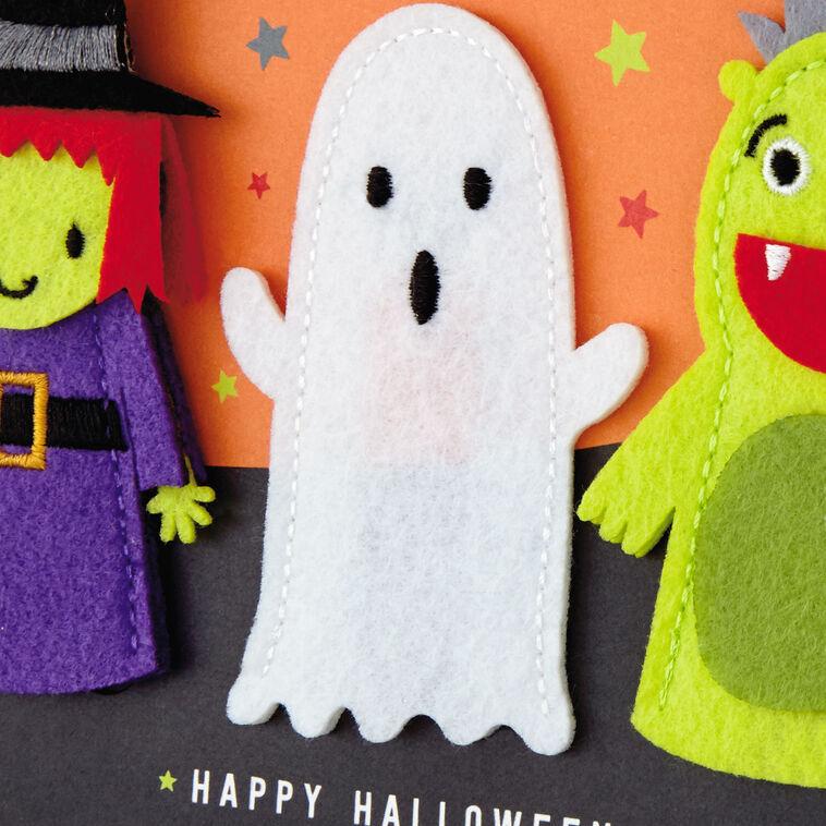 Hallmark Happy Halloween Card With Felt Finger Puppets