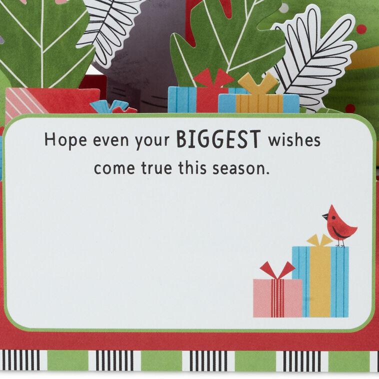 Hallmark Happy Hippo Under The Tree Musical 3D Pop-Up Christmas Card With Light