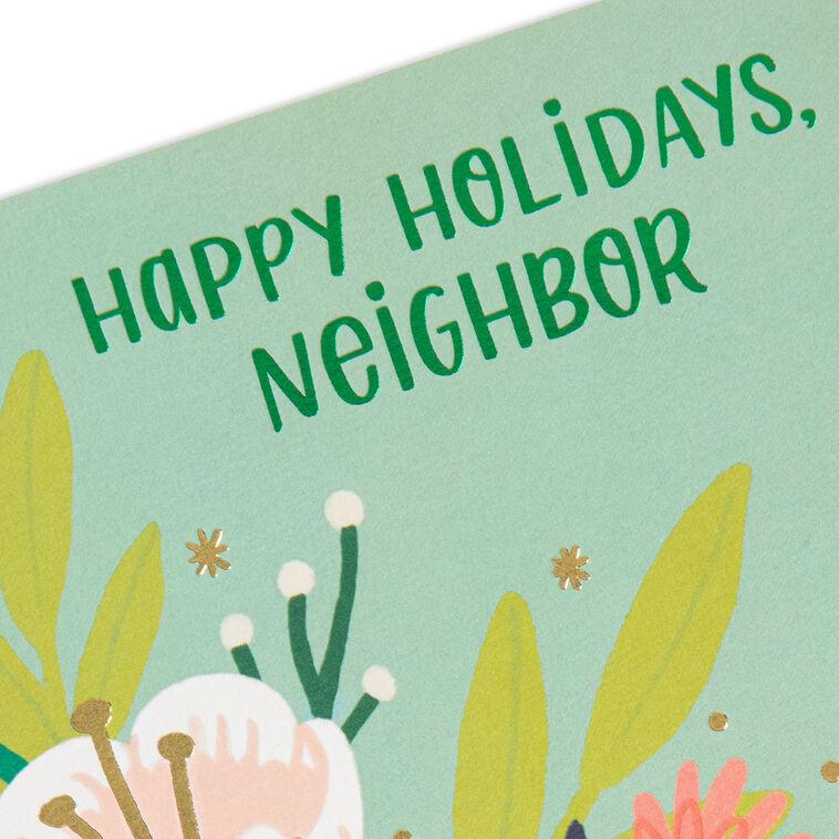 Hallmark Happy Holidays Flowers Holiday Card For Neighbor