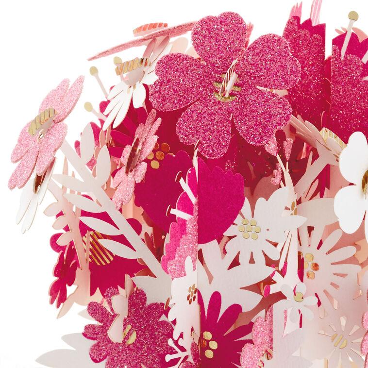 Hallmark Happy Thoughts Flower Bouquet 3D Pop-Up Thinking Of You Card
