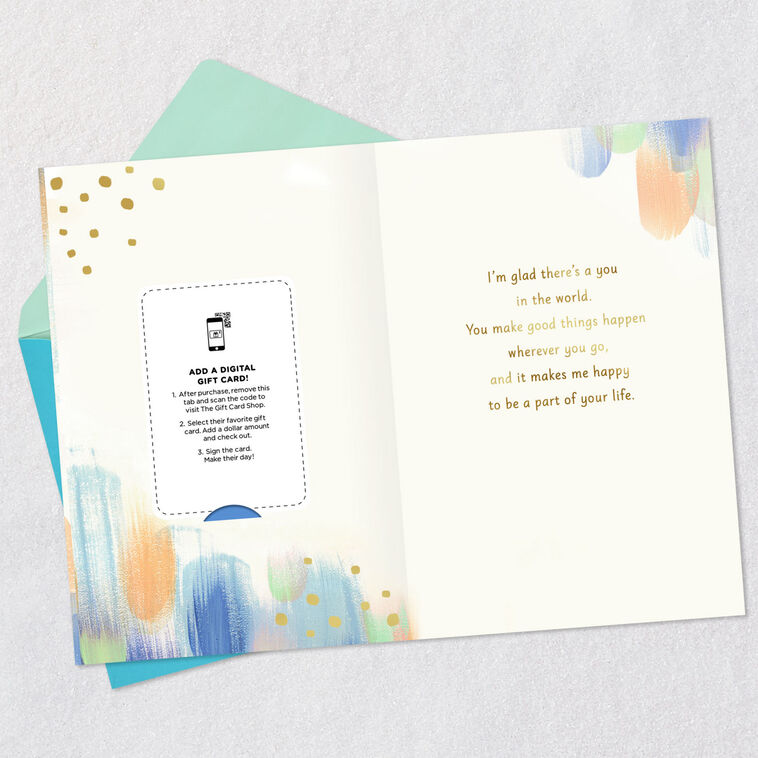 Hallmark Happy To Be Part Of Your Life Gift Card Greeting Birthday Card