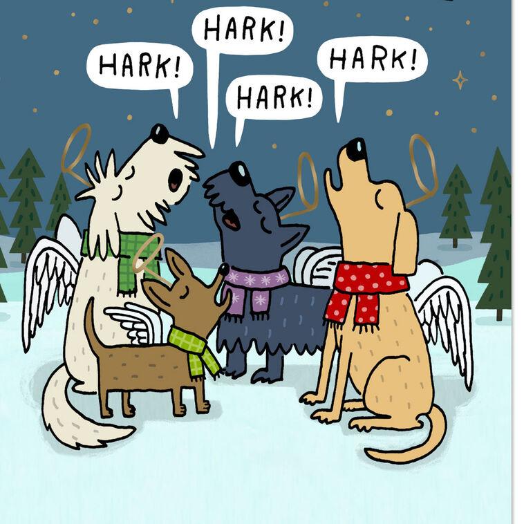 Hallmark Hark The Canine Angels Sing Funny Christmas Card