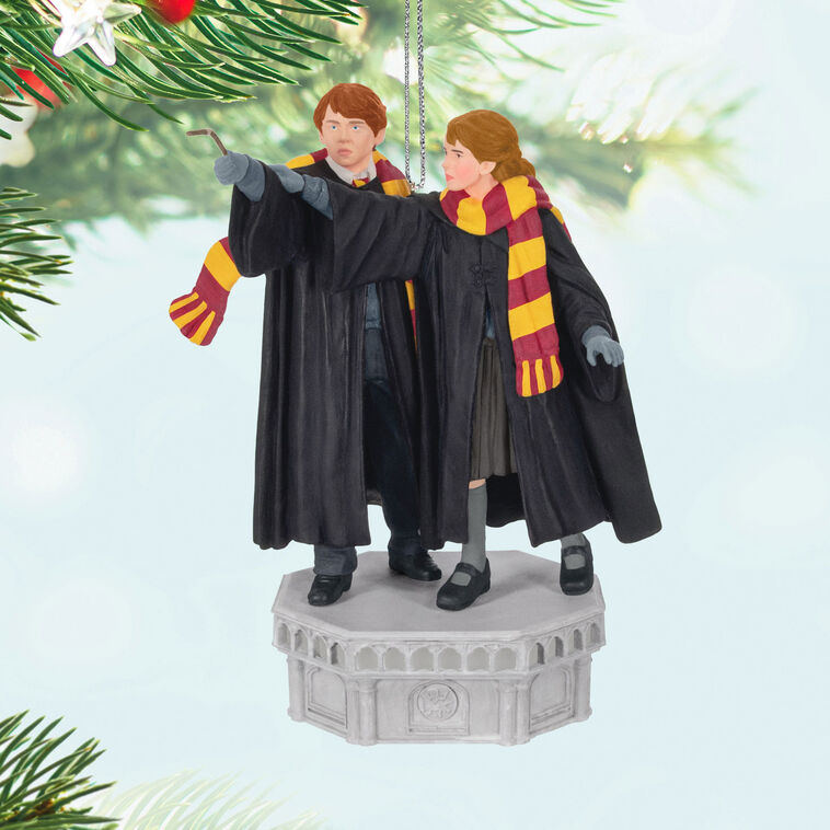 Hallmark Harry Potter And The Chamber Of Secrets™ Collection Ron Weasley™ And Hermione Granger™ Ornament With Light And Sound