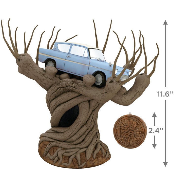 Hallmark Harry Potter And The Chamber Of Secrets™ Collection Flying Ford Anglia In The Whomping Willow™ Tree Topper With Light And Sound