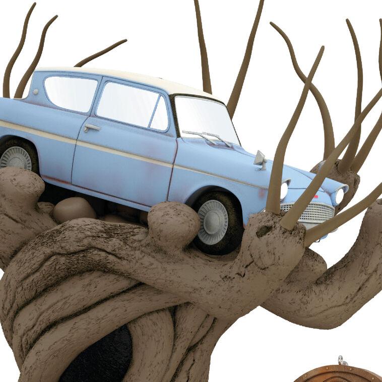 Hallmark Harry Potter And The Chamber Of Secrets™ Collection Flying Ford Anglia In The Whomping Willow™ Tree Topper With Light And Sound