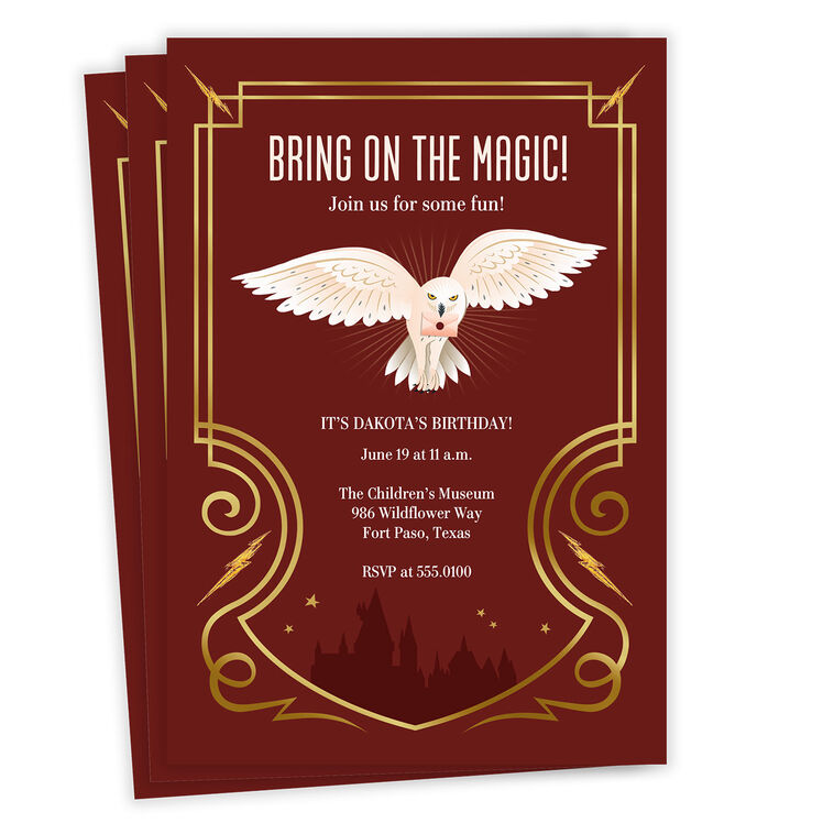 hallmark Harry Potter™ Hedwig™ Birthday Invitation