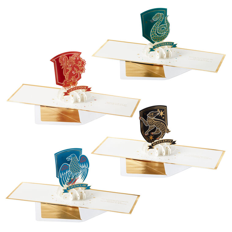 Hallmark Harry Potter™ House Crests 3D Pop-Up Cards Pack Of 4