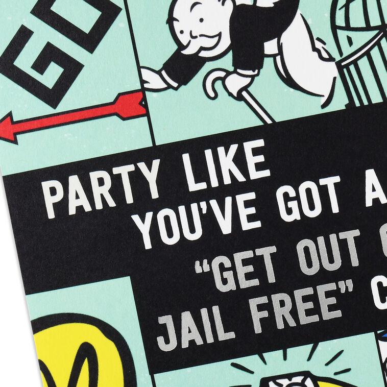 Hallmark Hasbro® Monopoly® Get Out Of Jail Free Funny Birthday Card