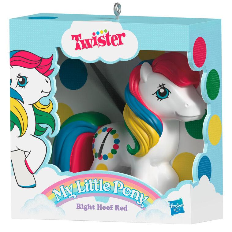 hallmark Hasbro® My Little Pony® Retro Twister® Right Hoof Red Ornament