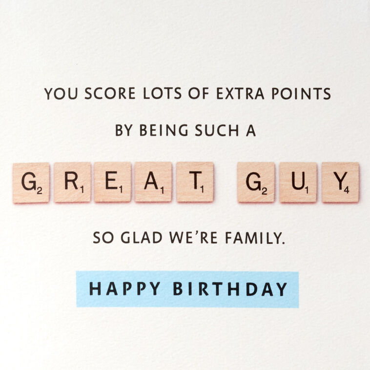 Hallmark Hasbro® Scrabble® Great Guy Birthday Card For Relative