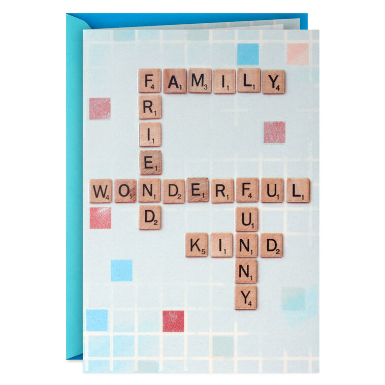 hallmark Hasbro® Scrabble® Great Guy Birthday Card for Relative