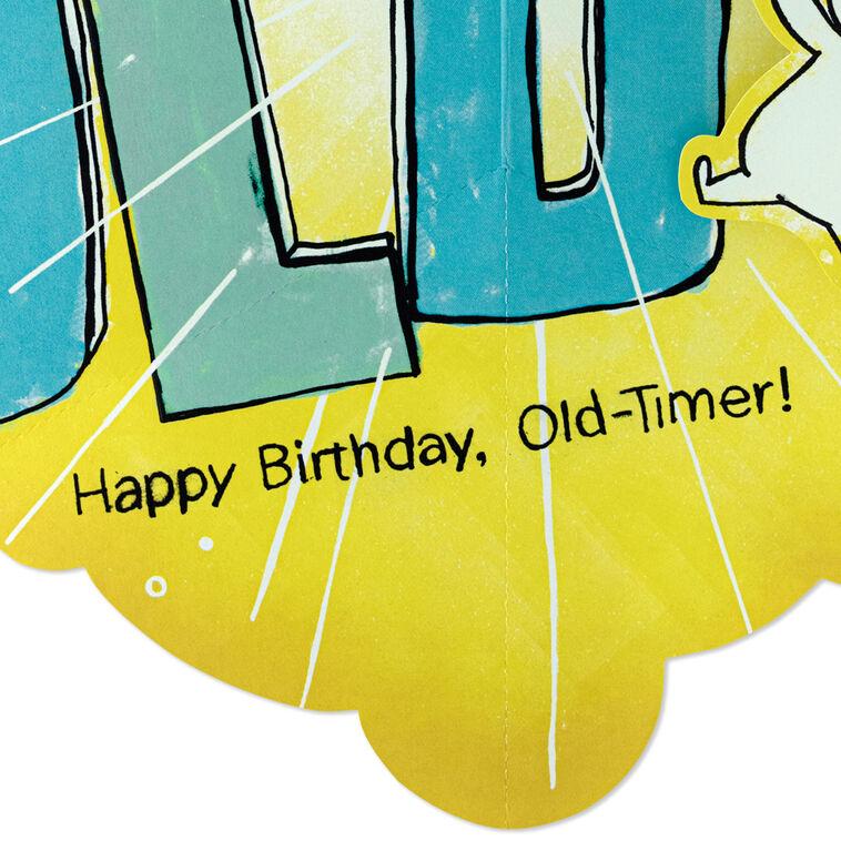 Hallmark Hate To Spring This On You Old-Timer Funny Pop-Up Birthday Card