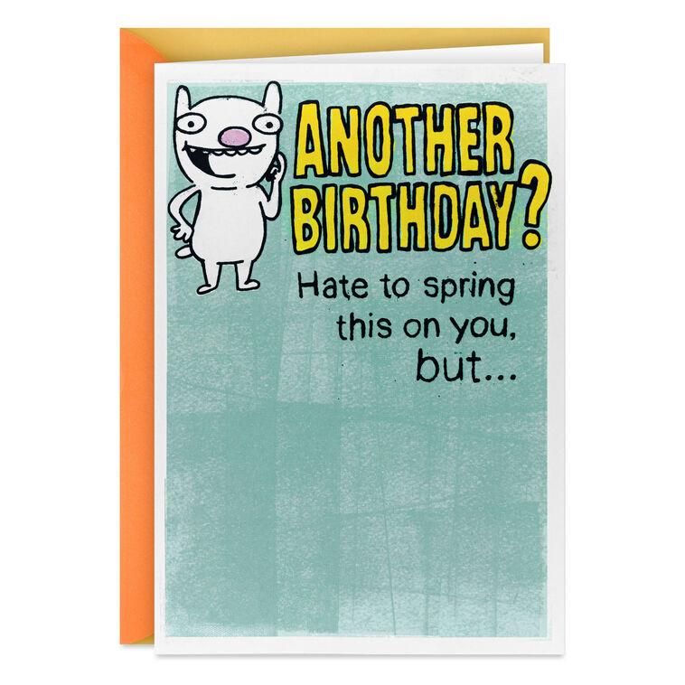 hallmark Hate to Spring This On You Old-Timer Funny Pop-Up Birthday Card