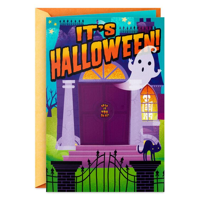 hallmark Haunted House Funny Musical Pop-Up Halloween Card With Spinning Bat