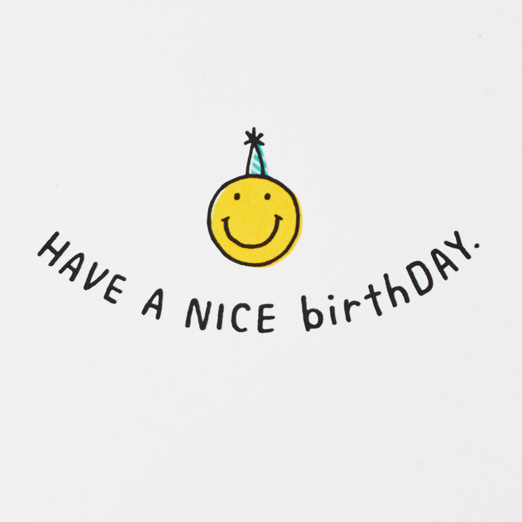 Hallmark Have A Nice Birthday Smiley Faces Funny Birthday Card