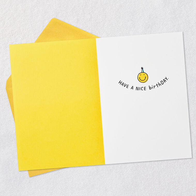 Hallmark Have A Nice Birthday Smiley Faces Funny Birthday Card