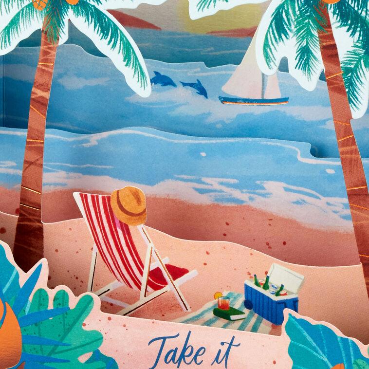 Hallmark Have A Relaxing Day Beach Scene 3D Pop-Up Card