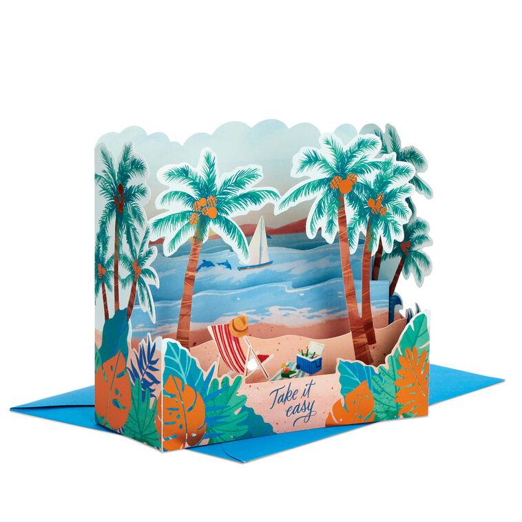 hallmark Have a Relaxing Day Beach Scene 3D Pop-Up Card