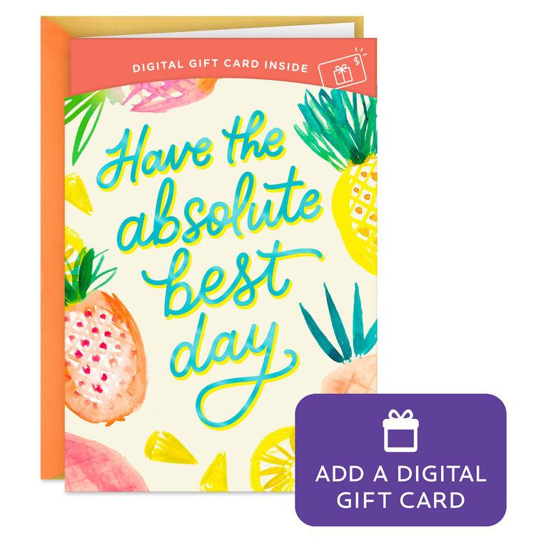 hallmark Have the Best Day Gift Card Greeting Birthday Card