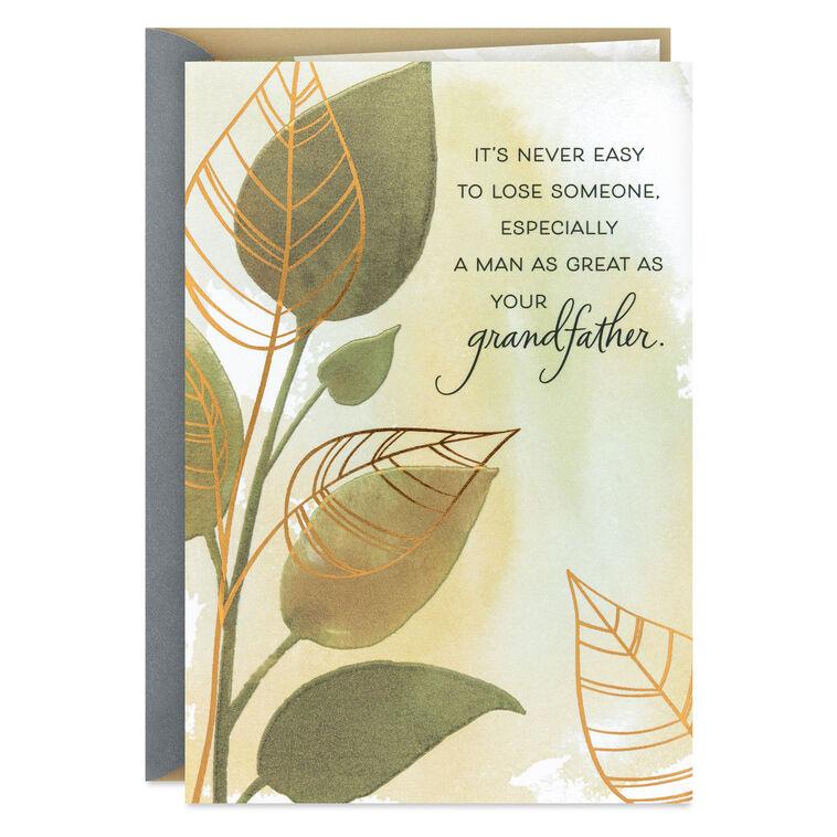 hallmark He Was a Great Man Sympathy Card for Loss of Grandfather