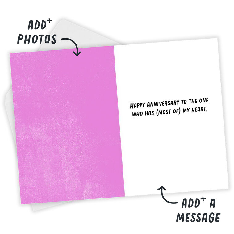 Hallmark Heart Pie Chart Funny Custom Anniversary Card