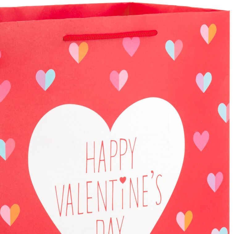 Hallmark Hearts And Stripes 8-Pack Valentine's Day Gift Bags Assorted Sizes And Designs