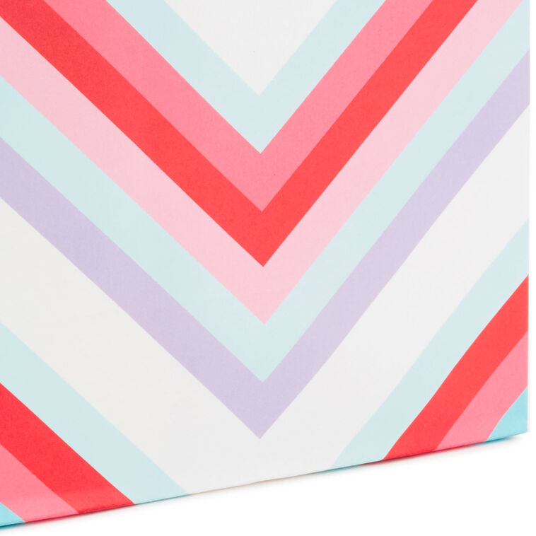 Hallmark Hearts And Stripes 8-Pack Valentine's Day Gift Bags Assorted Sizes And Designs