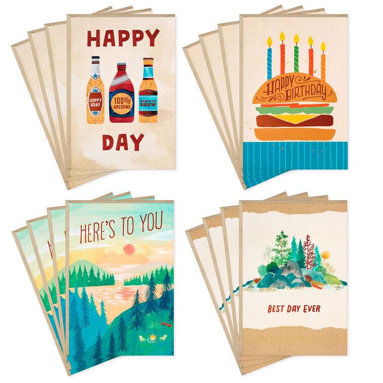 hallmark Hearty Wishes Boxed Birthday Cards Assortment Pack of 16