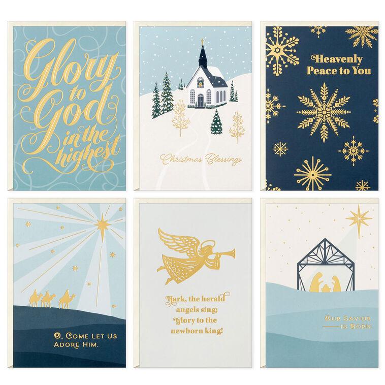 Hallmark Heavenly Blessings Boxed Christmas Cards Assortment Pack Of 36