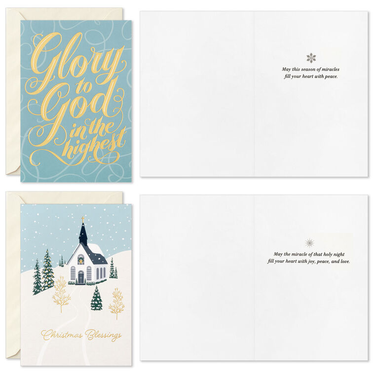 Hallmark Heavenly Blessings Boxed Christmas Cards Assortment Pack Of 36