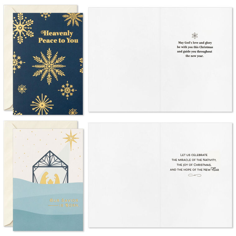 Hallmark Heavenly Blessings Boxed Christmas Cards Assortment Pack Of 36