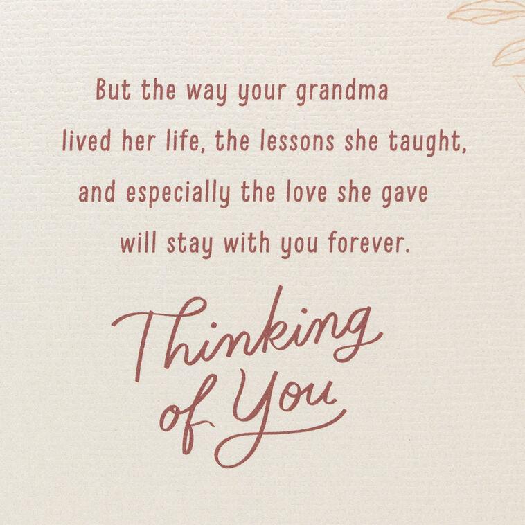 Hallmark Her Love Will Stay With You Sympathy Card For Loss Of Grandma