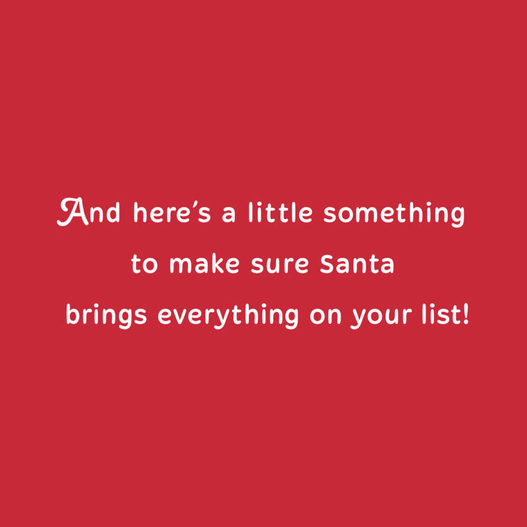 Hallmark Here Comes Santa Claus Money Holder Christmas Card
