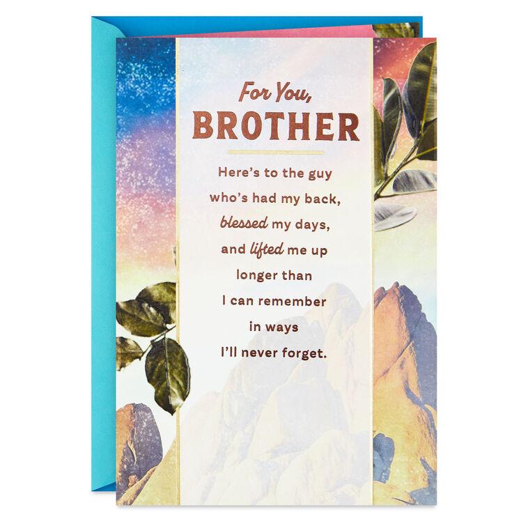 hallmark Here's to a Brother Who's Loved So Much Birthday Card